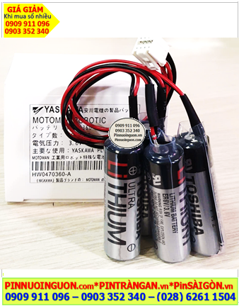 Yaskawa ER6V-C4 (Bộ 4 pin); Pin nuôi nguồn Motoman Yaskawa ER6V-C4 lithium 3.6v 8000mAh, Xuất xứ Nhật